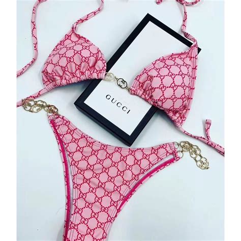 gucci print bikini|More.